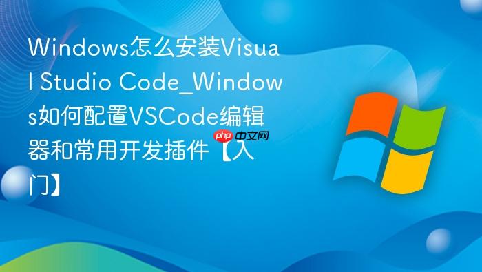 Windows怎么安装Visual Studio Code_Windows如何配置VSCode编辑器和常用开发插件【入门】-1
