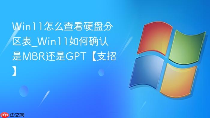 Win11怎么查看硬盘分区表_Win11如何确认是MBR还是GPT【支招】-1