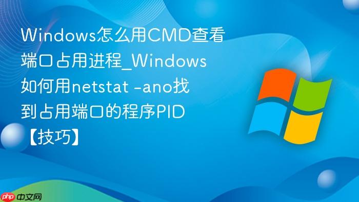 Windows怎么用CMD查看端口占用进程_Windows如何用netstat -ano找到占用端口的程序PID【技巧】-1
