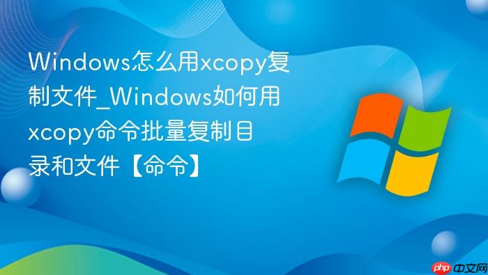 Windows怎么用xcopy复制文件_Windows如何用xcopy命令批量复制目录和文件【命令】-1