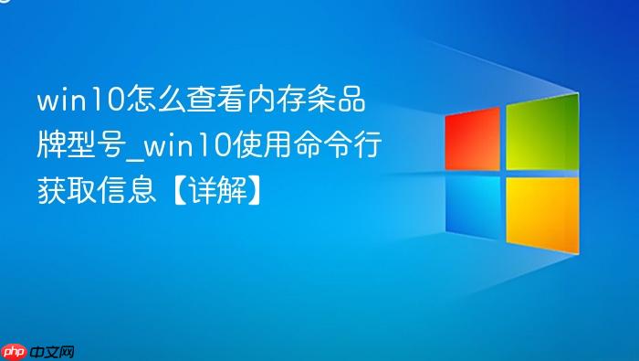 win10怎么查看内存条品牌型号_win10使用命令行获取信息【详解】-1