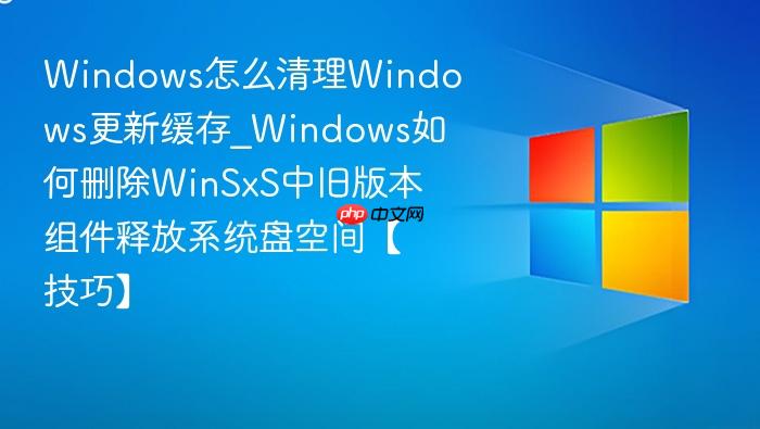 Windows怎么清理Windows更新缓存_Windows如何删除WinSxS中旧版本组件释放系统盘空间【技巧】-1