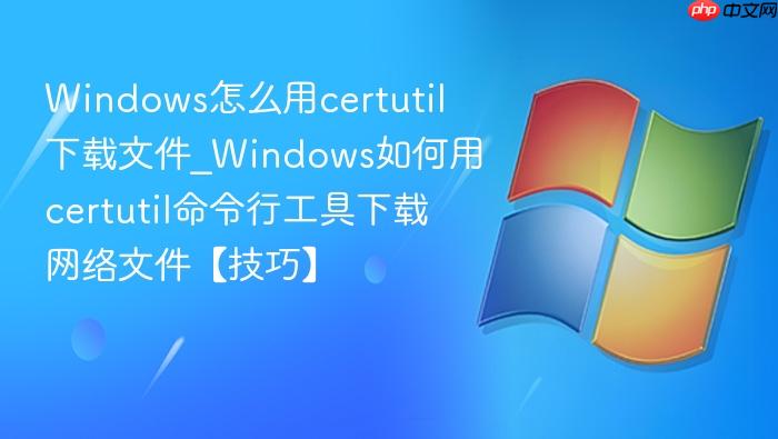 Windows怎么用certutil下载文件_Windows如何用certutil命令行工具下载网络文件【技巧】-1