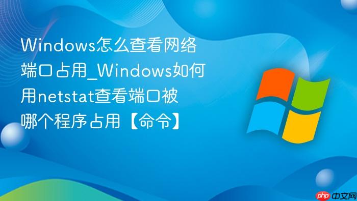 Windows怎么查看网络端口占用_Windows如何用netstat查看端口被哪个程序占用【命令】-1