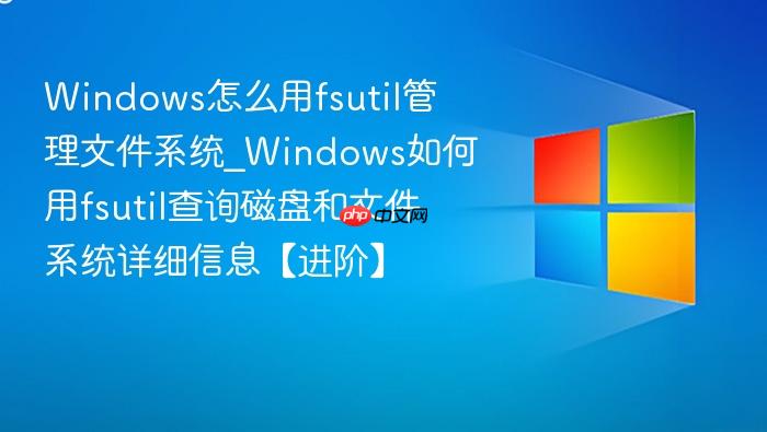 Windows怎么用fsutil管理文件系统_Windows如何用fsutil查询磁盘和文件系统详细信息【进阶】-1