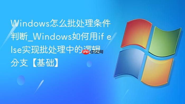 Windows怎么批处理条件判断_Windows如何用if else实现批处理中的逻辑分支【基础】-1