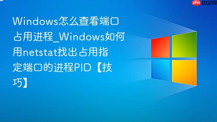 Windows怎么查看端口占用进程_Windows如何用netstat找出占用指定端口的进程PID【技巧】-1
