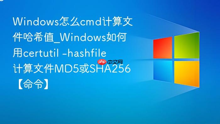Windows怎么cmd计算文件哈希值_Windows如何用certutil -hashfile计算文件MD5或SHA256【命令】-1