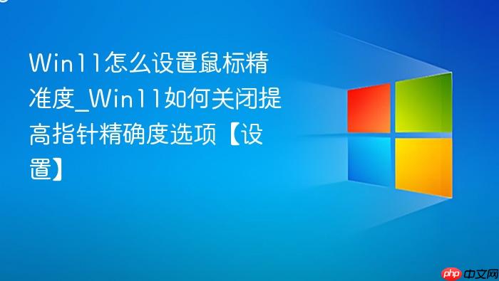Win11怎么设置鼠标精准度_Win11如何关闭提高指针精确度选项【设置】-1