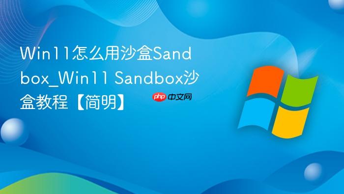 Win11怎么用沙盒Sandbox_Win11 Sandbox沙盒教程【简明】-1