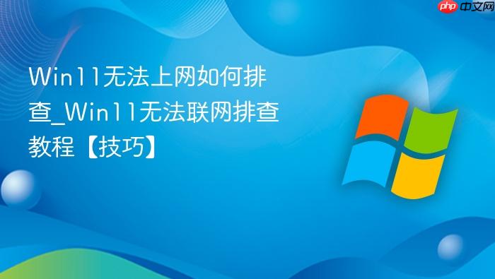 Win11无法上网如何排查_Win11无法联网排查教程【技巧】-1