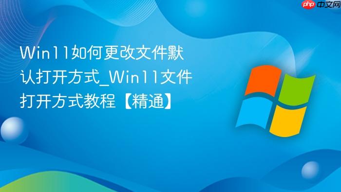 Win11如何更改文件默认打开方式_Win11文件打开方式教程【精通】-1
