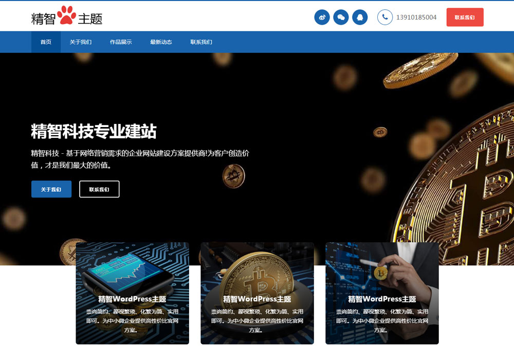 免费wordpress建站主题-1