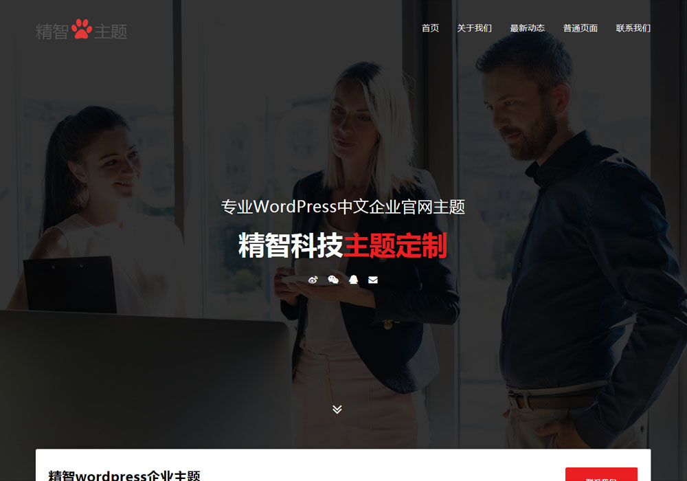 经典的红色免费wordpress主题-1